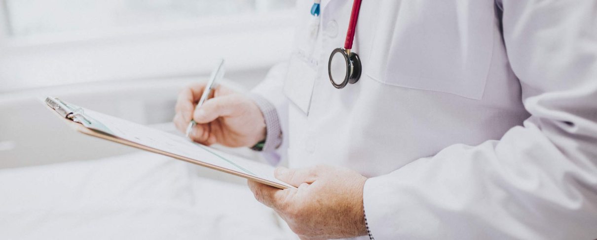 closeup of a member of healthcare staff